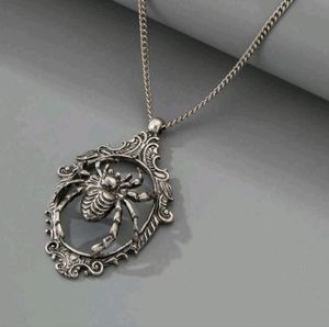 Sterling Silver Spider Necklace